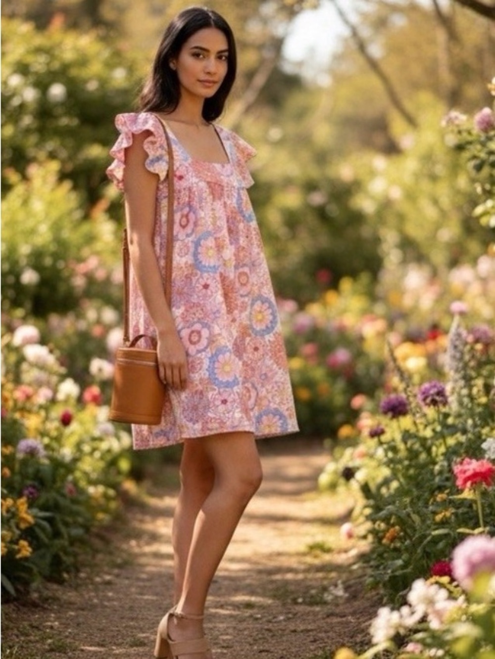 Tuckernuck x Cameran Eubanks Wimberley Folly Floral Flutter Sleeve Mini Dress XS